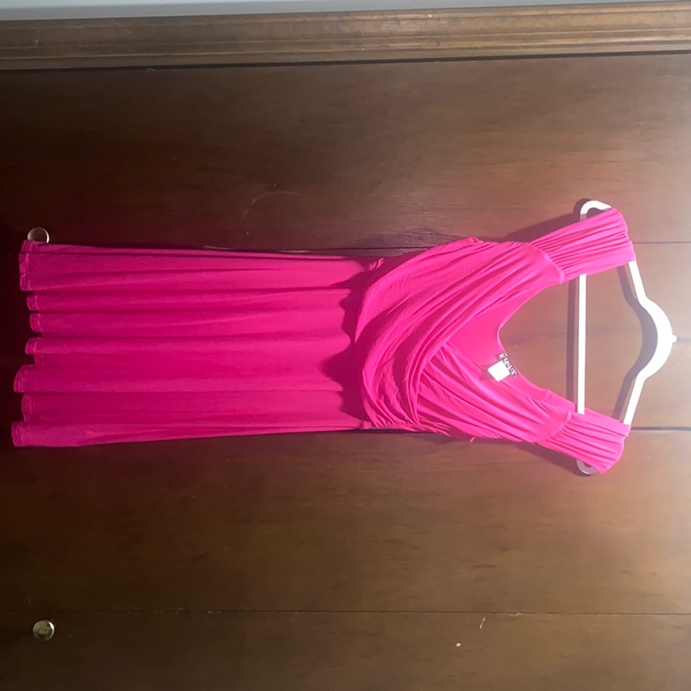Pink knee length summer dress